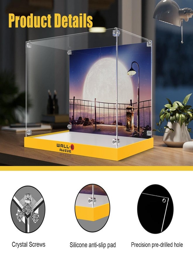 NAOCARD Acrylic Display Case for Lego 43279 Wall-E & EVE Building Set, High-Transparency Acrylic Box with UV Printed Background, Dustproof Storage Box for Collectibles, Ideal Gifts（Model Not Included - Image 5